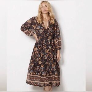 Sundry for Evereve Felicity Floral Cotton Midi Dress Sz XL